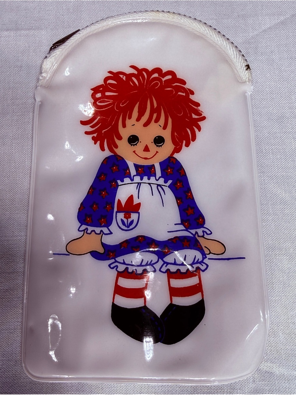 Vintage 1974 Hallmark Raggedy Ann Vinyl Coin Purse Zipper Pouch